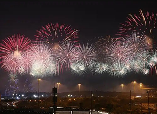 襄城县焰火晚会